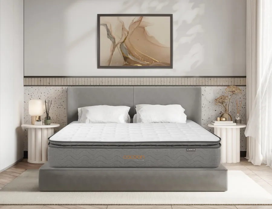 Nệm lò xo túi COCOON Grey Luxe Nệm lò xo túi COCOON Grey Luxe