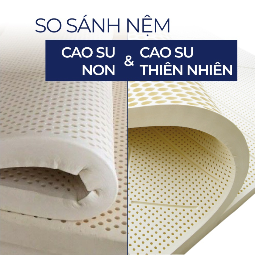 so sánh nệm cao su non và cao su thiên nhiên