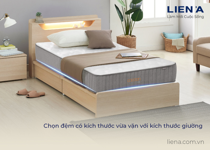 kích thước đệm lò xo giường đơn